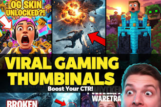 design high CTR gaming thumbnails for youtube