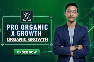 do organic x twitter marketing with real followers