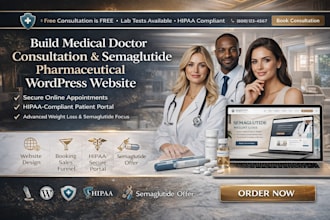 build medical doctor consultation semaglutide pharmaceutical wordpress website