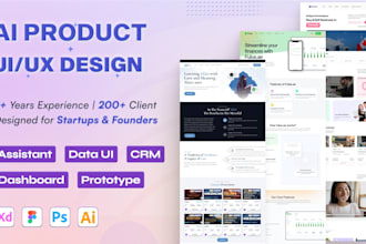 design ai assistant web UI, ai dashboard UX, and ai web app prototypes in figma