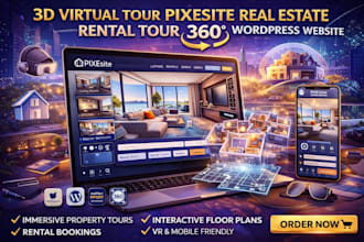 build 3d virtual tour, pixesite, real estate, rental tour, 360 wordpress website