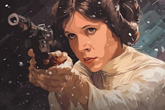 create a star wars custom illustration or fan art