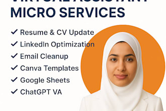 your virtual assistant for resume, linkedin, email tasks