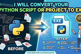 convert your python script or project to exe