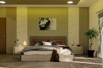 remodel modern bedroom interior design,kitchen spacefurniture layout, cgi render