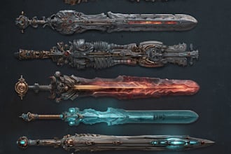 create concepts for sci fi and fantasy weapons