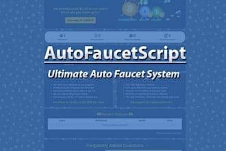 create an auto faucet crypto website