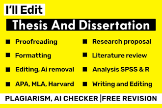 expertly proofread and edit your thesis and dissertation