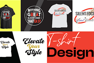 modern typography and graphic t shirt design
