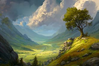design an environment concept art or illustration