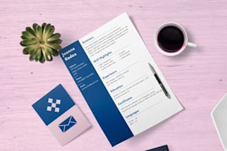 design a professional resume and CV template