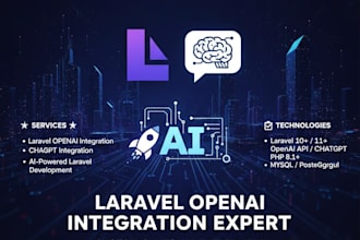 develop laravel app with openai chatgpt integration and API