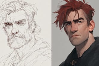 design and illustrate realistic characters