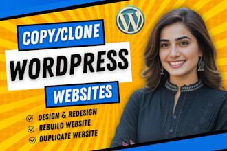 redesign or recreate any website in wordpress