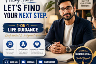 provide 1 on 1 confidential life guidance for people feeling stuck or stressed
