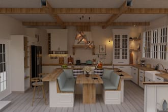design a traditional kitchen with shaker or flat panel cabinetry