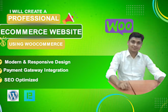 build a professional ecommerce website using woocommerce store in wordpress