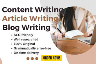 write creative content for blogs, website content