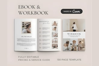 design 2026 canva ebook, workbook, printable, planner, and journal