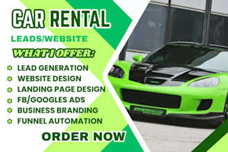 car rental leads car dealership limo car booking rental website facebook ads