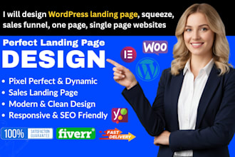 design wordpress landing, squeeze, sales funnel, one page, single page websites