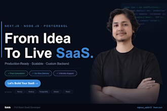 build an advanced saas web app, ai website, business website, as full stack dev