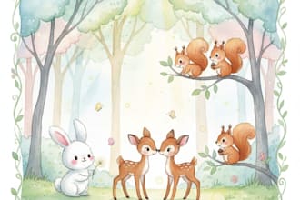 create watercolor illustrations for KDP children book