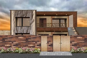 create 3d front elevations