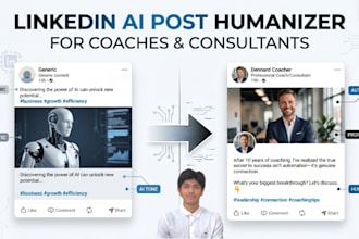 humanize ai generated linkedin posts for coaches and consultants