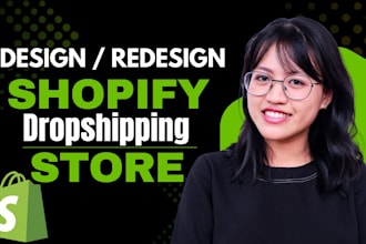 redesign design shopify website design shopify dropshipping