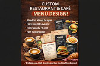 design eye catching restaurant cafe menu posters
