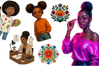 create custom cute clipart for commercial use