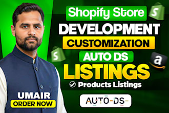 do shopify store development customization auto ds listings