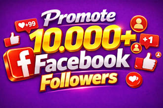 promote 10,000 facebook followers