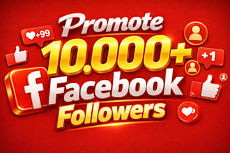 promote 10,000 facebook followers