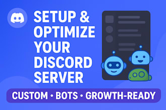create and design a custom discord server with bots