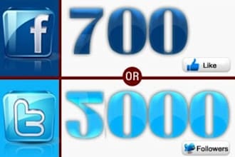 get you 5000 TWITTER followers or 700 facebook likes  in less then 8 hours no need for pass
