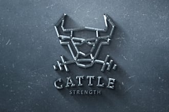 design unique physical fitness logo gym sports, health brand