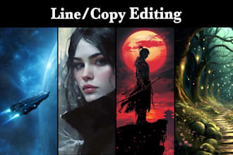 line edit and copy edit your book manuscript