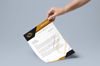 make custom premium letterhead design in 1 hour