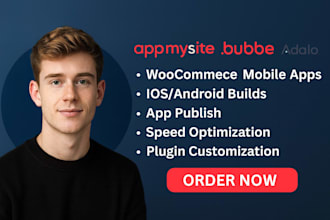 build a mobile app using appmysite adalo flutterflow