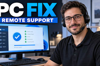 fix computer issues install software and provide remote PC support
