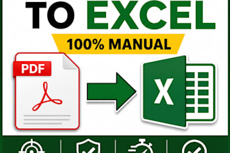 manually convert scanned PDF to excel without errors