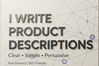 write clear product descriptions
