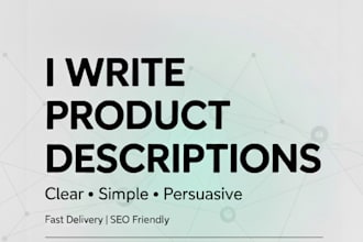 write clear product descriptions