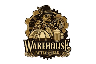 create awesome vintage steampunk logo with vector file
