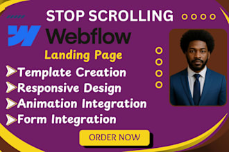 design a high converting webflow landing page