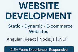 build modern static or dynamic websites as a full stack developer