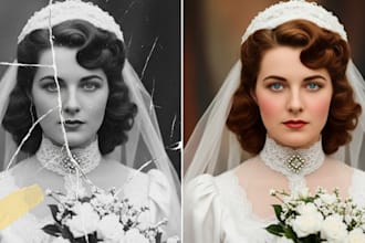 restore, retouch, and colorize old photos professionally
