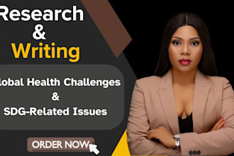 write about global health challenges and sdg related health issues